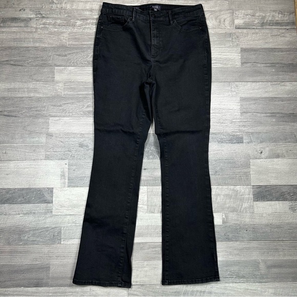 NYDJ Black Slim Bootcut Jeans 10 - Picture 1 of 6